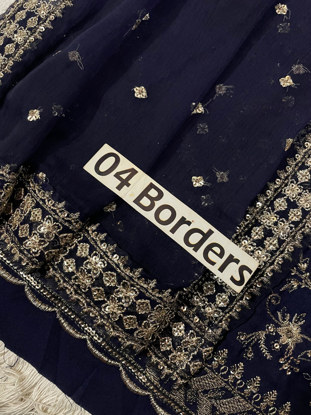 Embroidered Chiffon Kurti with Trouser and Dupatta Set – Luxury Festive Wear