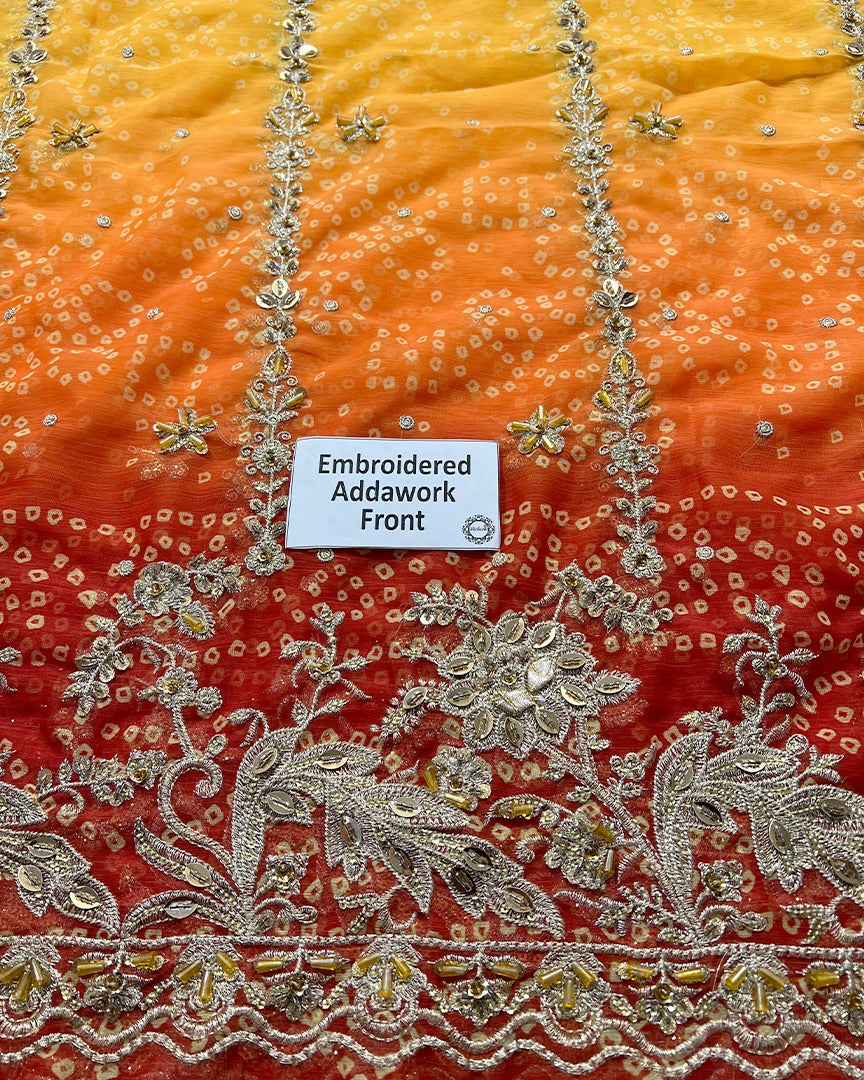 ✨ Luxury Embroidered Chiffon Maxi Suit with Silk Trouser & Chiffon Dupatta ✨