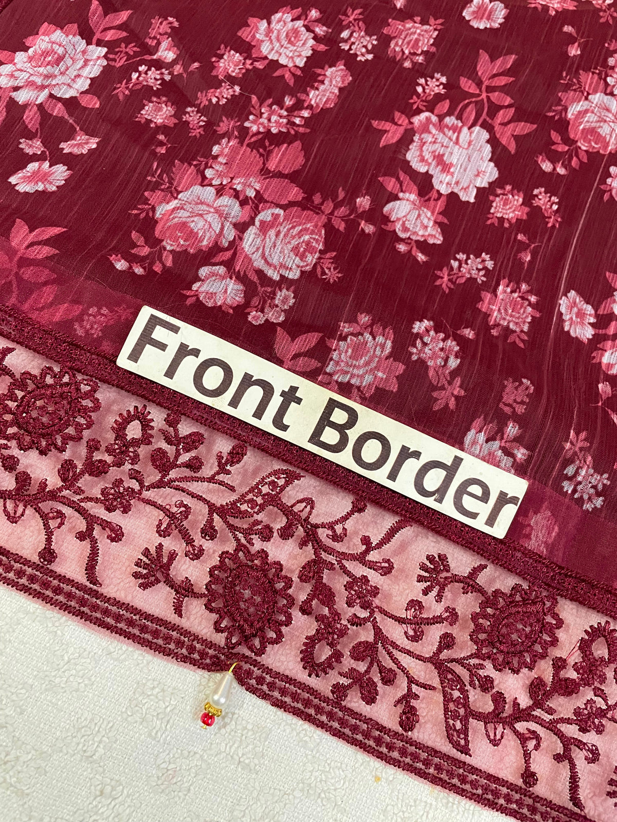 Luxury Chiffon Printed and Embroidered Suit | Elegant Formal & Festive Wear
