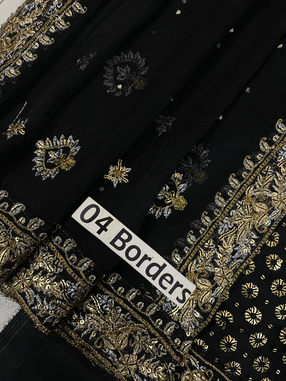 Luxury Chiffon Suit with Adda Work & Matching Clutch | Elegant Festive & Wedding Wear