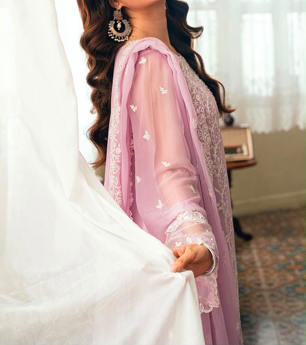 3 Piece Chiffon Suit | Stitched | Premium