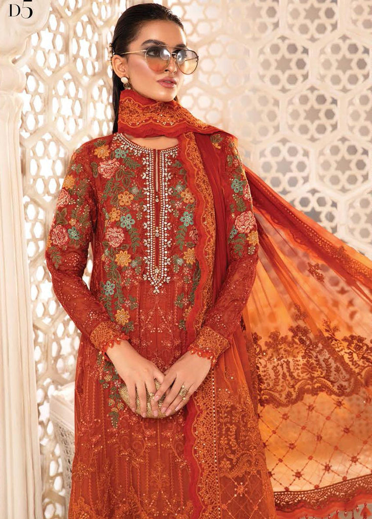 03-PIECE EMBROIDERED CHIFFON SUIT STITCHED