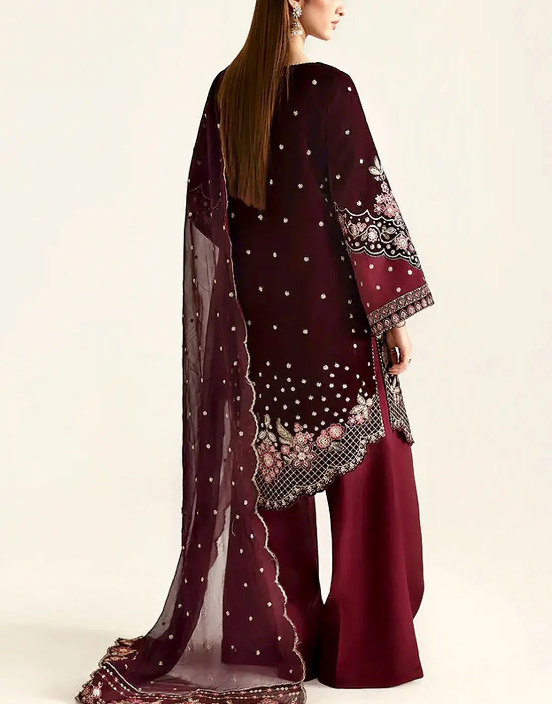 3 Piece Stitched Velvet Suit - Ready to Wear